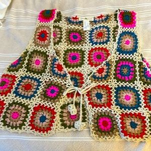 Natural life crochet vest size L/XL
